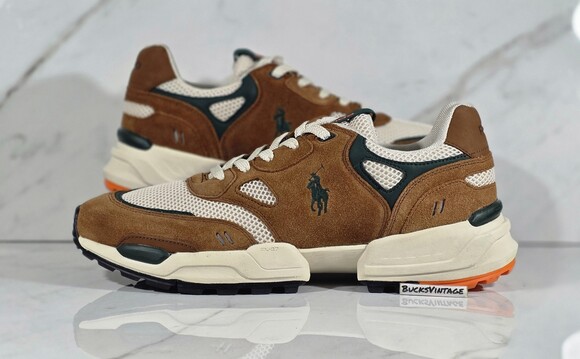 POLO RALPH LAUREN Trackster 200 Trainer Suede Leather Shoes Mens Size 12 NEW main image 6